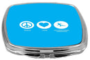 Rikki Knight Peace Love Occupational Therapist Design Compact Mirror, Sky Blue, 2 Ounce Rikki Knight