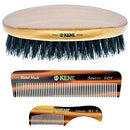 Kent Set of Combs, 81T Small Beard and Mustache Comb, FOT All Fine Pocket Comb, and PF22 Hair Brush and Beard Bruh, Best Beard and Mustache Grooming Kit for Travel and Home Beard Care, Made in England KENT