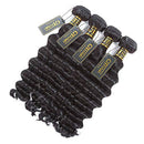QTHAIR 12a Brazilian Loose Deep Wave Human Hair Wigs Bundles for Black Women (14" 16" 18" 20", Hair Bundles) QTHAIR