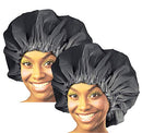 Donna Premium Collection Super Jumbo Shower Cap 2 Packs (Black) Donna Collection