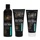 The Seaweed Bath Co. Rosemary & Mint 12oz Body Wash, 6oz Body Cream and 6oz Body Scrub, Natural Organic Bladderwrack Seaweed, Paraben Free The Seaweed Bath Co. Store