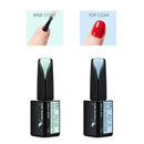 VENALISA 2pcs 15ml Base and Top Coat High Gloss Gel Nail Polish Kit, Long Lasting No Wipe Tempered Top Coat Polish Soak Off LED Gel Set V VENALISA