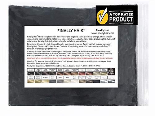 Finally Hair Hair Building Fibers Refill Bag, Light Medium Brown - our lightest brown shade, 56 Grams, Premium Hair Loss Concealer in a Refill Bag