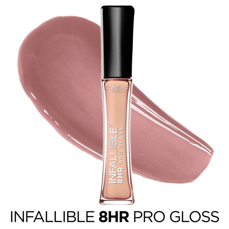 L’Oreal Paris Makeup Infallible 8 Hour Hydrating Lip Gloss, Petal, 0.5 Ounce L'Oreal Paris