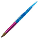 PANA USA Kolinsky 3D Acrylic Nail Brushes with Liquid Glitter Handle Stainless Steel - Rainbow Glitter Color, Size 4 - For Professional Acrylic Powder Liquid Manicure Pedicure PANA