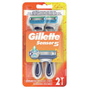 Gillette Sensor5 Men's Disposable Razor, 2 count Gillette