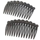Camila Paris CP3034 French Hair Side Comb, 2 Pack Small Rounded, Gray Flexible Durable Cellulose Hair Combs, Strong Hold Hair Clips for Women, No Slip Styling Girls Hair Accessories Made in France Camila