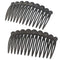 Camila Paris CP3034 French Hair Side Comb, 2 Pack Small Rounded, Gray Flexible Durable Cellulose Hair Combs, Strong Hold Hair Clips for Women, No Slip Styling Girls Hair Accessories Made in France Camila