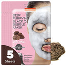 PUREDERM Volcanic Facial Mask Skin Care (10 Pack) - Korean Beauty Bubble Face Sheet Mask for Moisturizing and Hydrating - Rich Collagen and Botanical Extracts Soothe and Illuminate Your Skin Purederm