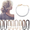 [2 PIECES] Twist Braided Hair Headbands 3 Strands Synthetic Hair Classic Chunky Wide Braids Elastic Stretch Plaited Braid Hairpiece Women Beauty Accessory 30g / Silver Grey S-noilite