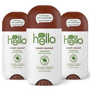 hello Sweet Coconut Deodorant With Shea Butter for Women + Men, 24 Hour Odor Protection, No Aluminum + No Baking Soda, Vegan & Parabens Free, 2.6oz, 3 count hello