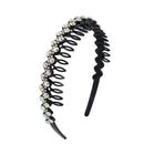 Yeshan Teeth Comb Headbands For Women with Rhinestone and Crystal beaded Hairband,Pack of 4 Yeshan