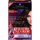 Schwarzkopf Keratin color permanent hair color cream, 5.0 medium brown Schwarzkopf