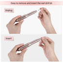 MelodySusie Electric Nail Drill Machine 11 in 1 Kit, Portable Electric Nail File Efile Set for Acrylic Gel Nails, Manicure Pedicure Tool with Nail Drill Bits Sanding Bands Dust Brush, Gold MelodySusie