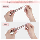 MelodySusie Electric Nail Drill Machine 11 in 1 Kit, Portable Electric Nail File Efile Set for Acrylic Gel Nails, Manicure Pedicure Tool with Nail Drill Bits Sanding Bands Dust Brush, Gold MelodySusie