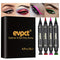 4 Color Winged Eyeliner Stamps Set,evpct Wing Waterproof Eyeliner Stamp Tool Wingliner,Black Red Pink Green Matte Liquid Eyeliner Colorful Set Colored Cat Eye Stamp Eyeliner Liners Pencil Pen Kit evpct