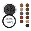 Root Concealer Touch Up Powder | All-Natural Crushed Minerals Without Brush | Fast and Easy Total Gray Hair Cover up For Black | Brown | Auburn and Blonde Hair .30 ounce (Without Brush, Black) NuBeauti