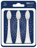 PRO-SYS VarioSonic V110 Ultra Soft Replacement Heads, Pack of 3. Also fits BURST brush! PRO-SYS