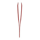 Regine Switzerland Slant Tweezer - Handmade in Switzerland - Professional Eyebrow & Facial Hair Remover - Etched Interior Grabs Hair from The Root - Perfectly Aligned Tips - Stainless Steel, Red Regine Switzerland