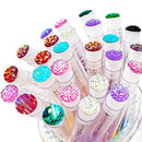 i-Laesh 50 Pcs Lash Brush Eyelash Brushes for Eyelash Extensions Spoolies Cleaning Mascara Wands Tube Diamond Disposable Makeup Tool Applicator Set Sanitary Extension Supplies (Assorted Color) i-laesh
