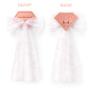 xo, Fetti Bachelorette Party Decorations Pearl White Hair Bow - Bride to Be | Bridal Shower Gift, Bridesmaid Favors xo, Fetti