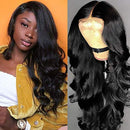 QTHAIR 14A Body Wave Fake Scalp 4x1 T Part Lace Closure Human Hair Wigs Middle Part for Black Women Unprocessed Brazilian Virgin Hair Long Wigs Pre Plucked with Baby Hair 150% Density 16 inch QTHAIR