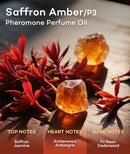 purefittech Pheromones Perfume Oil for Women, Saffron Amber Fragrance Roll-on Long Lasting Pheromone Perfume Oil, 0.68 fl oz (2 * 10ml) Travel Size Pure Essential Oil Parfum Made in USA Infinity Warehouse