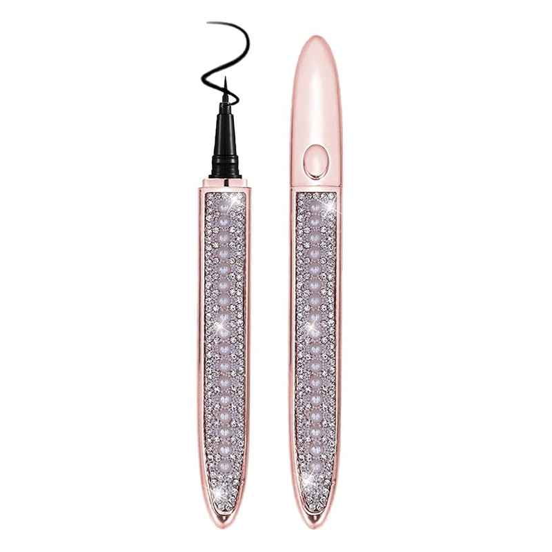 Eyelash Glue Pen Latex-Free Lash Glue Liner Self-Adhesive Eyeliner Pen 2 in 1 Eye Liner Pen lash Glue Pen Strong Hold Waterproof Eyelash Glue for False Lashes (3PCS, Mixed） CMNRO