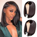 Short Bob Human Hair Wigs 4x4 Lace Closure Wigs Brazilian Bob Straight Lace Front Wigs Human Hair Straight Bob Wigs for Black Women Pre Plucked with Baby hair (14 inch, 150% Density) CAITLYN