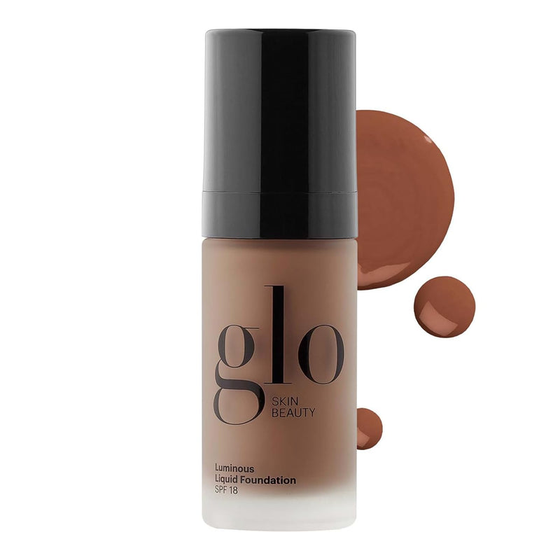 Glo Skin Beauty Luminous Liquid Mineral Foundation Makeup with SPF 18 (Café) - Improves Uneven Skin Tone, Smooths & Corrects Imperfections, Sheer to Medium Coverage, Dewy Finish Infinity Warehouse