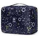 Hanging Travel Toiletry Bag Cosmetic Make up Organizer for Women and Girls Waterproof (Blue Galaxy) Narwey