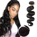 Hairro Unprocessed Virgin Human Hair One Bundle Body Wave Sew in Hair Weft Extensions Single Bundle 100g 12 Inch Short Wavy Brazilian Hair Weave for Black Women