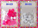 Tara Girls Self Hinge Plastic Bow Hair Barrettes Selection Pack Of 2 (BR29-31) Tara