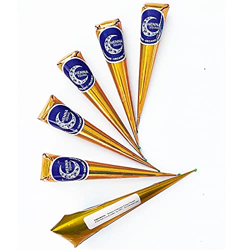 Temporary Tattoo India Painting Tattoo Paste Cone, 3 Tubes Brown Paste Cone Indian Body Art Painting Drawing (Brown, 3 Cones) Henna Squad