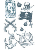 Tinsley Transfers Pirate Buccaneer Temporary Tattoo Kit, Standard Tinsley Transfers