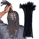 YONNA Human Hair Microlocks Sisterlocks Dreadlocks Extensions 20Locs Full Handmade (Width 0.4cm) 8inch