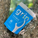 GRIN Double Flosspyx, Floss Picks, 75 Count, Dental Flossers, Minty Flavor, Recycled Plastic, 2 Lines of Strong Floss, Longer Floss Head, Traps Food and Plaque, Includes Safe Soft Fold-Back Tooth Pick Infinity Warehouse