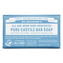 Dr. Bronner’s - Pure-Castile Bar Soap (Baby Unscented, 5 ounce) - Made with Organic Oils, For Face, Body and Hair, Gentle for Sensitive Skin and Babies, No Added Fragrance, Biodegradable, Vegan Dr. Bronner's