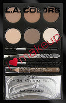 L.A. COLORS I Heart Makeup Brow Palette, Light to Medium, 0.26 Ounce (C30354) L.A. COLORS