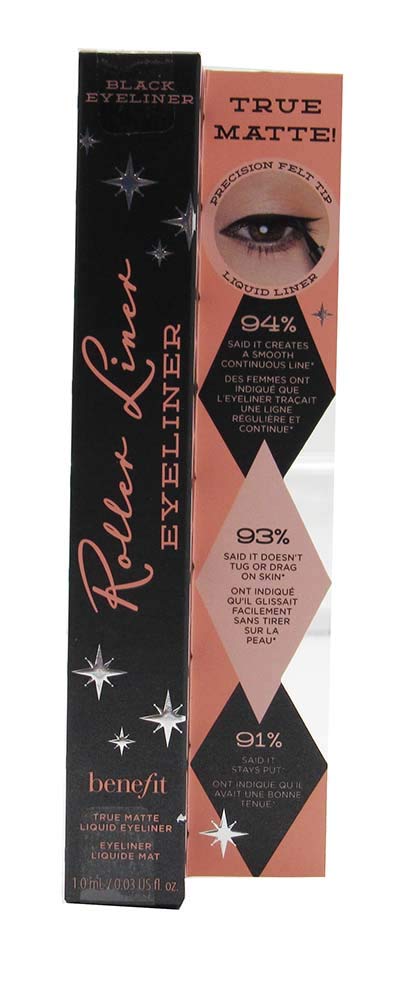 Benefit Roller Liner Black True Matte Liquid Eyeliner 0.03 Fl Oz Benefit