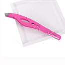 Slant Tweezers-Tweezer Professional Pink Stainless Steel Slant Tip Tweezer-The Best Precision Eyebrow Tweezers with comb YUZHILL