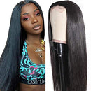 UNice Straight Silk Base Fake Scalp Human Hair T-Part Lace Closure Wigs for Black Women, Brazilian Virgin Hair Middle Part Wig Pre Plucked with Baby Hair 150% Density 20inch UNICE Store