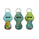 WIRESTER Chapstick Holder Keychain, Neoprene Lip Balm Holder Cover for Women, 3 Pack - Sunflowers Blue By Van Gogh + Almond Blossom Van Gogh + Irises Vincent Van Gogh WIRESTER