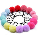 Pom Pom Hair Ties,MORGLES 16pcs Pom Pom Elastic Hair Ties Hair Pom Poms Fluffy Ponytail Holders PomPom Hair Band for Girls Toddlers Pigtail,8 Colors/2 inches MORGLES