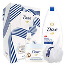 Dove Gift Set Deep Moisture Body Wash 12oz and Crushed Macadamia and Rice Milk Scrub 10.5oz Dove