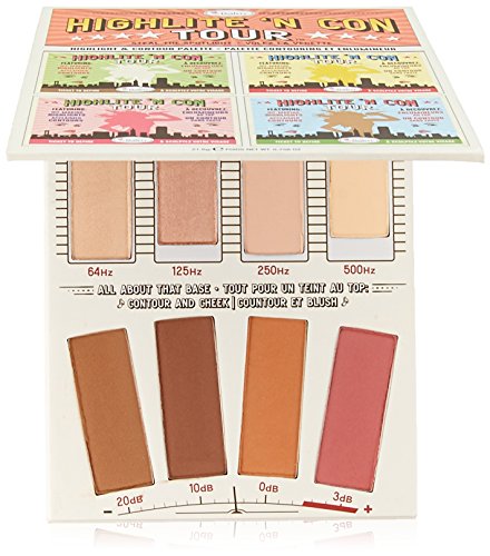 theBalm Highlighting & Makeup Conceal Powders 'N Contour Palette, Highlighters Shimmer, Matte, Bronzer, Blushes, Multicolor, 0.8 ounces theBalm