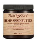 Hemp Seed Butter 4 oz. 100% Pure Raw Fresh Natural Cold Pressed. Skin Body and Hair Moisturizer, DIY Creams, Balms, Lotions, Soaps. Plant Guru