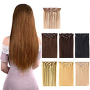 20" Clip in Hair Extensions Remy Human Hair for Women - Silky Straight 75grams Long Human Hair Clip on Extensions 75grams 4pieces Chestnut Brown