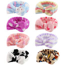 Bow Hair Band Spa Headband, 8PCS Makeup Headbands for Women Shower Spa 3 otters