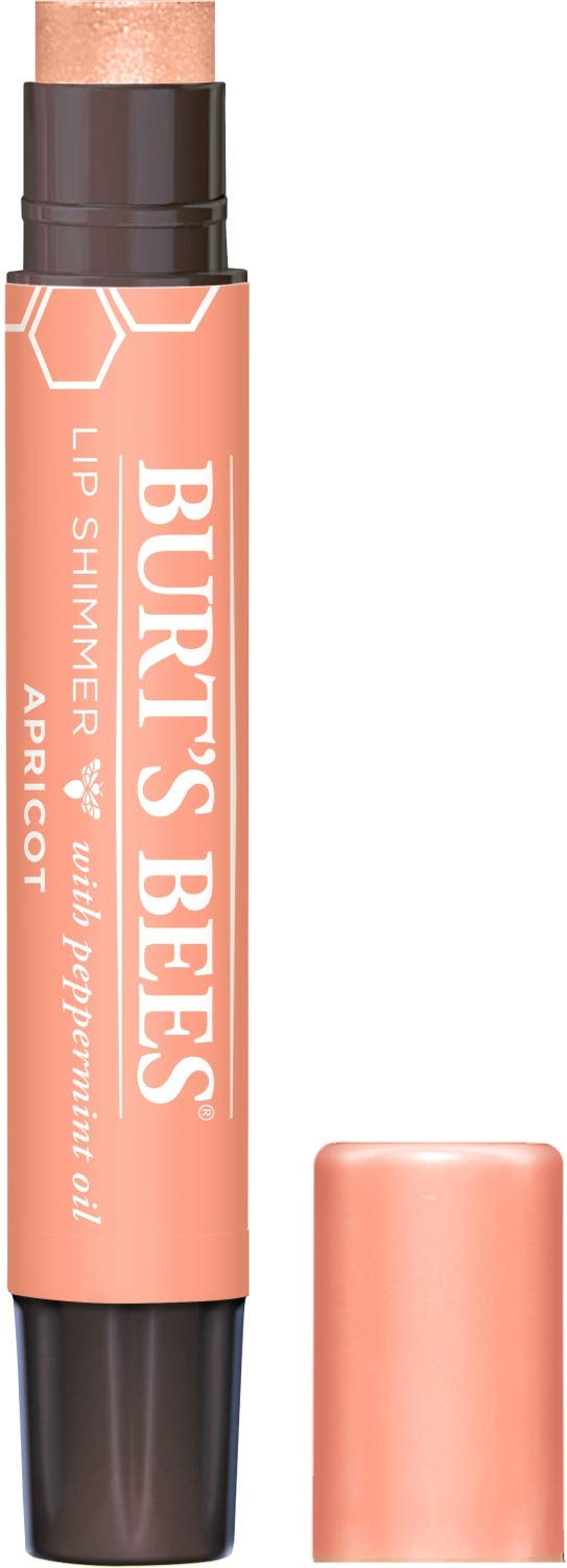 Burt's Bees Lip Balm Stocking Stuffer, Moisturizing Lip Shimmer Holiday Gift for Women, with Vitamin E & Coconut Oil, 100% Natural, Apricot, 0.09 Ounce Burt's Bees